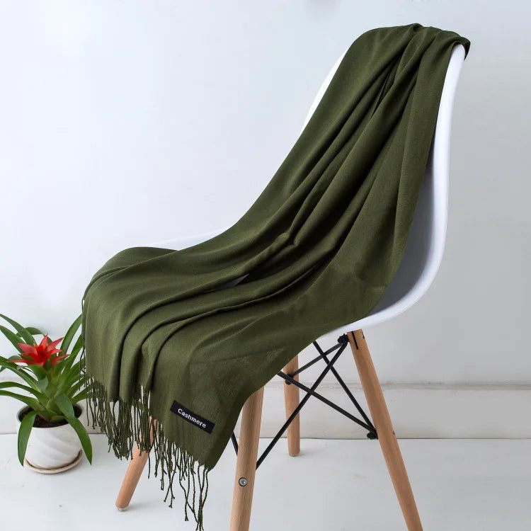 Women's Pashmina Scarf — Cashmere Feel Shawl & Wrap for Evening Dresses, Travel, Office, Winter, and Weddings