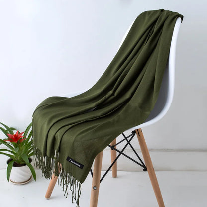 Women's Pashmina Scarf — Cashmere Feel Shawl & Wrap for Evening Dresses, Travel, Office, Winter, and Weddings
