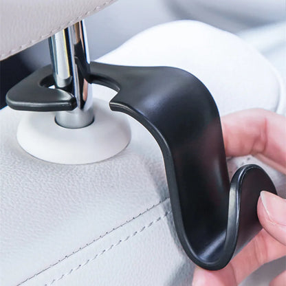 2-Pack Multi-Functional Car Seat Headrest Hooks – Hanger & Holder for Bags, Purses, Clothes & Grocery Storage, Car Interior Accessories