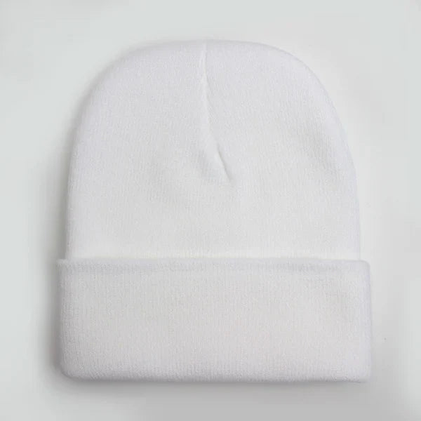Solid Unisex Beanie – Soft Warm Wool Blend Knitted Cap for Men and Women, Autumn Winter Skullcap, Ski Hat, 24 Colors