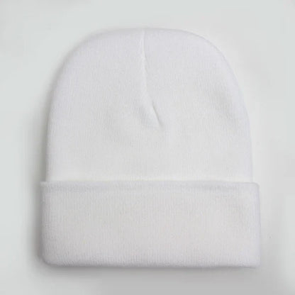 Solid Unisex Beanie – Soft Warm Wool Blend Knitted Cap for Men and Women, Autumn Winter Skullcap, Ski Hat, 24 Colors