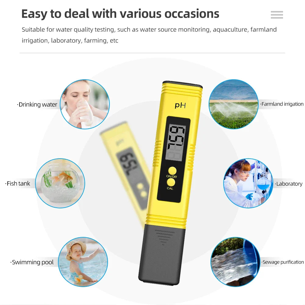 TDS & PH Meter - 0-9990ppm Digital Water Tester, 0.01 PH High Precision Pen for Aquariums & Filters, LCD PPM Monitor