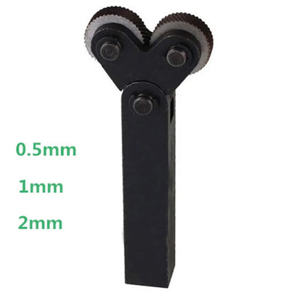 Dual Wheel Knurling Tool Kit — 7PCS Steel Lathe Knurling Set with 0.5mm, 1mm & 2mm Linear Pitch Wheels