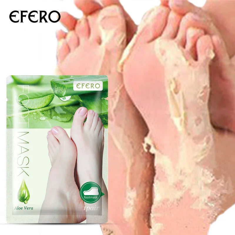 Aloe Vera Foot Mask & Peeling Socks – Exfoliating Scrub for Legs & Feet, Anti-Crack Heel Treatment, Pedicure Skin Removal Patch