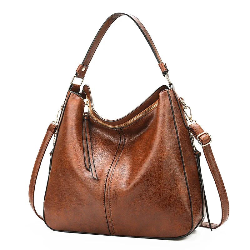 DIDABEAR Leather Hobo Bag for Women - Fashion Shoulder Bag, Large Capacity Vintage Tote Purse