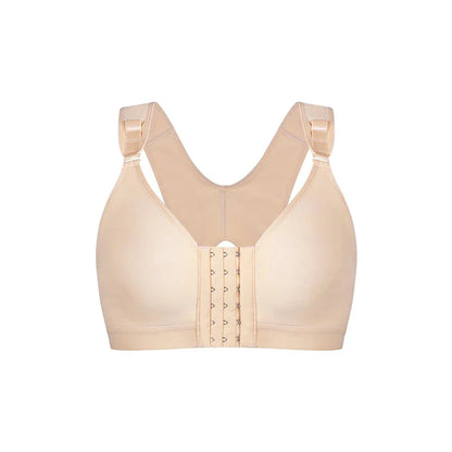 Burvogue Women’s Seamless Padded Push-Up Bra – Front Closure, Adjustable Sports & Post-Surgery Underwear
