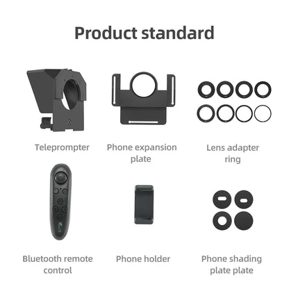 Ambitful Mini Teleprompter – Portable Phone & DSLR Recording Inscriber with Remote Control for Video