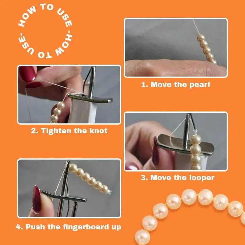 Stringing Beads Knotting Tool | Beading DIY Jewelry Fast Knotter | Pearl & Agate Bracelet Accessories | Easy Stringing for Loose Beads