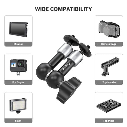 SmallRig 5.5" Articulating Magic Arm 2065B – Adjustable Friction Mount with 1/4" Screw for DSLR, LED Light & Monitor Accessories