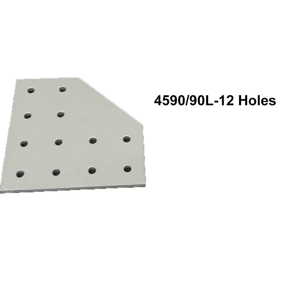 12 Hole Silver Corner Bracket Joint Plate - Angle Connector for 4040/6060 Aluminum Profiles