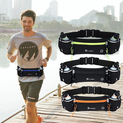 Marathon Trail Running Waist Pack – Dual Pocket Fanny Belt for Phone, Water Bottle & Fitness for Men & Women