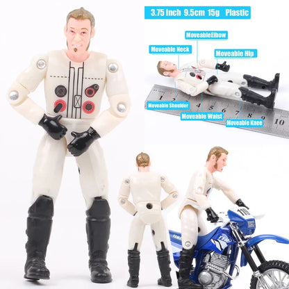 1/18 Scale 3.75" Motorcycle Racer Action Figure – Villopoto #5, Dungey #199, Pastrana Bike Model Collectible Toy