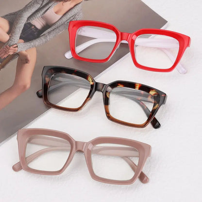 Fashion Oversized Square Reading Glasses for Men & Women – Large Frame Presbyopia Eyewear, Diopter +1.0 to +3.0