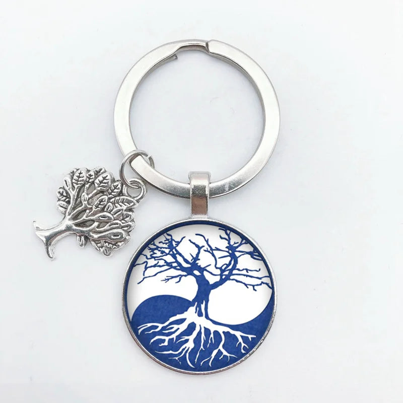 Tree of Life Keychain – Vintage Handmade Fashion Key Ring Jewelry Gift for Men & Women Party & Everyday Use Accessories