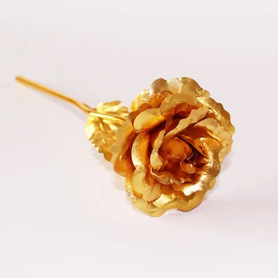 24K Foil Plated Rose Gold Rose — Valentine’s Day & Wedding Forever Love Decorative Gift