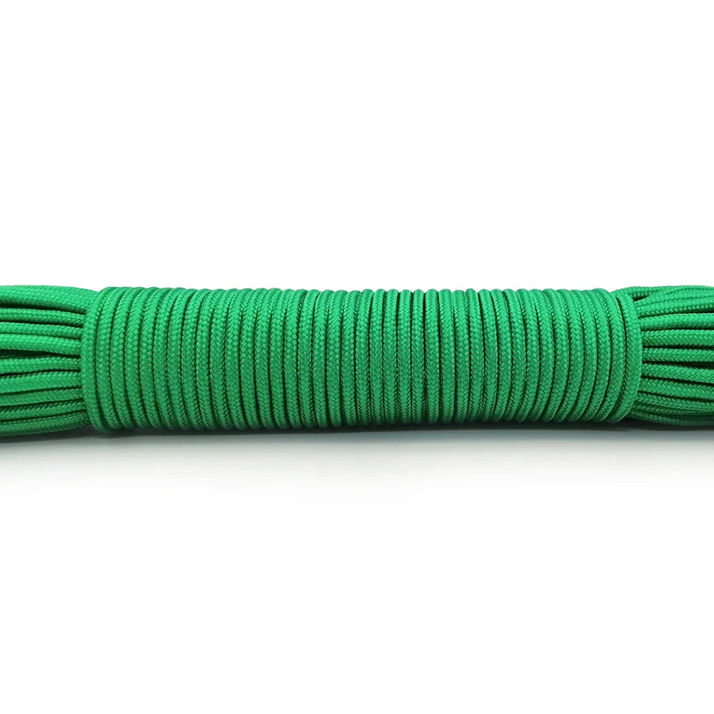 100FT 3mm Paracord Rope – Heavy Duty Parachute Cord for Hiking, Camping, Survival & DIY Bracelets