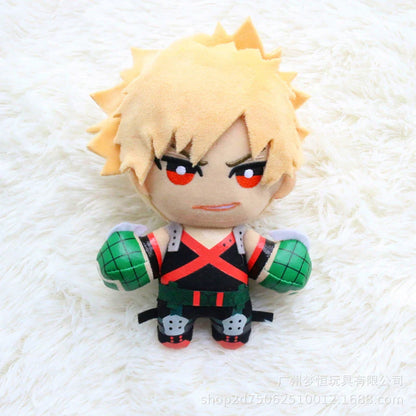 15CM My Hero Academia Plush Pendant Set – Izuku Midoriya, Katsuki Bakugo & Shoto Todoroki Soft Anime Doll Keychain Gifts