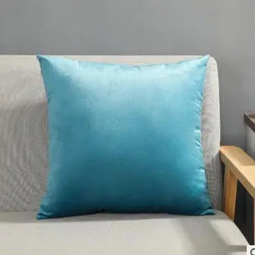 Solid Velvet Pillowcase – Red, Yellow, Blue, & Green Cushion for Sofa, Car, Living Room Home Decor, 45x45cm