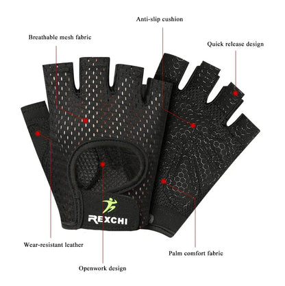Gym Fitness Gloves – Half Finger Weight Lifting & Training Gloves for Men & Women, Workout Hand Protection