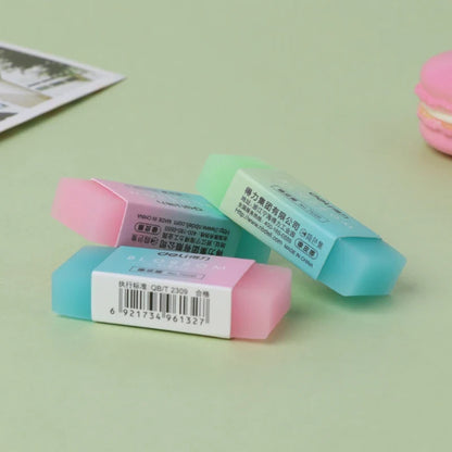 Soft Flexible Cube Colored Pencil Erasers (P82F) – Cute Durable Rubber Erasers for School Kids, Art & Writing Use