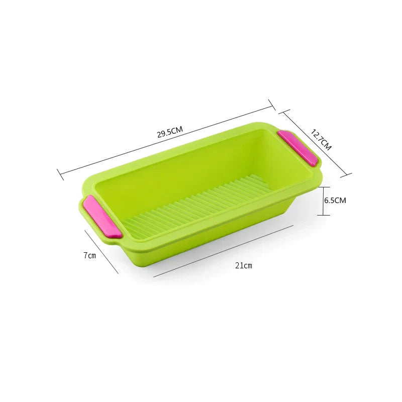FAIS DU Rectangular Silicone Bread Pan — Non-Stick Toast & Cake Mold, Long Square Bakeware Tray