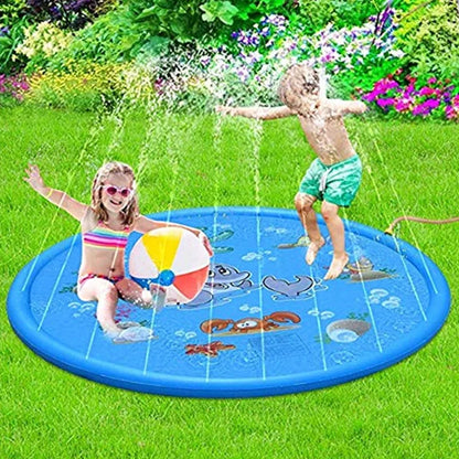 100/170 CM Children's Inflatable Water Spray Pad - Summer Beach Outdoor Game Toy for Lawn & Pool Fun