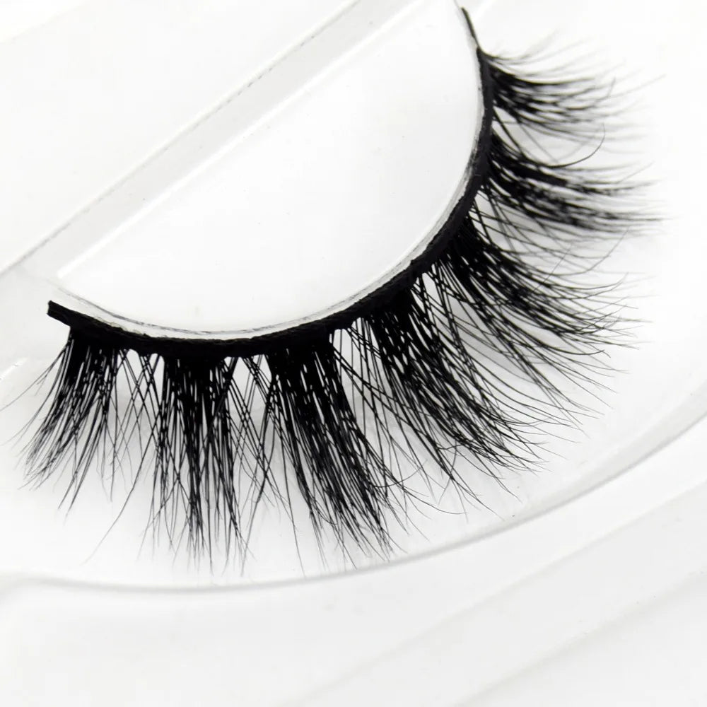 Visofree 3D Mink Eyelashes – Thick Handmade Full Strip Cruelty-Free False Lashes for Makeup M56
