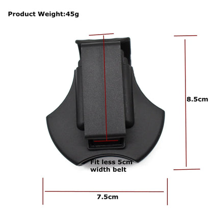 Tactical Hunting Open Top Cuff Case – Fits Standard Handcuffs, 5.5cm Belt, for Airsoft Training and Safety Holster