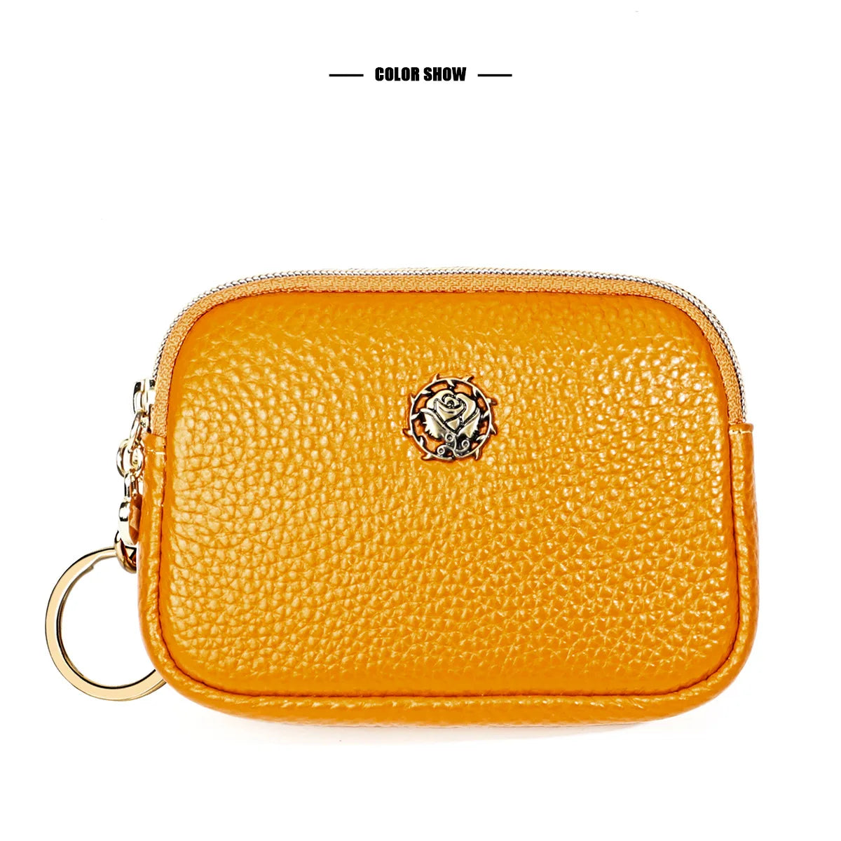 Senorita Genuine Leather Women’s Coin Purse – Double Zipper Small Wallet