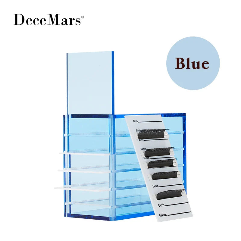 5-Layer Acrylic False Eyelashes Storage Box – Lash Extension Organizer & Display Stand Pallet Tool Holder
