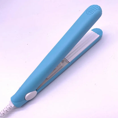 Mini Pink Hair Iron – Electric Curling Iron with Corrugated Plate for Styling and Curls