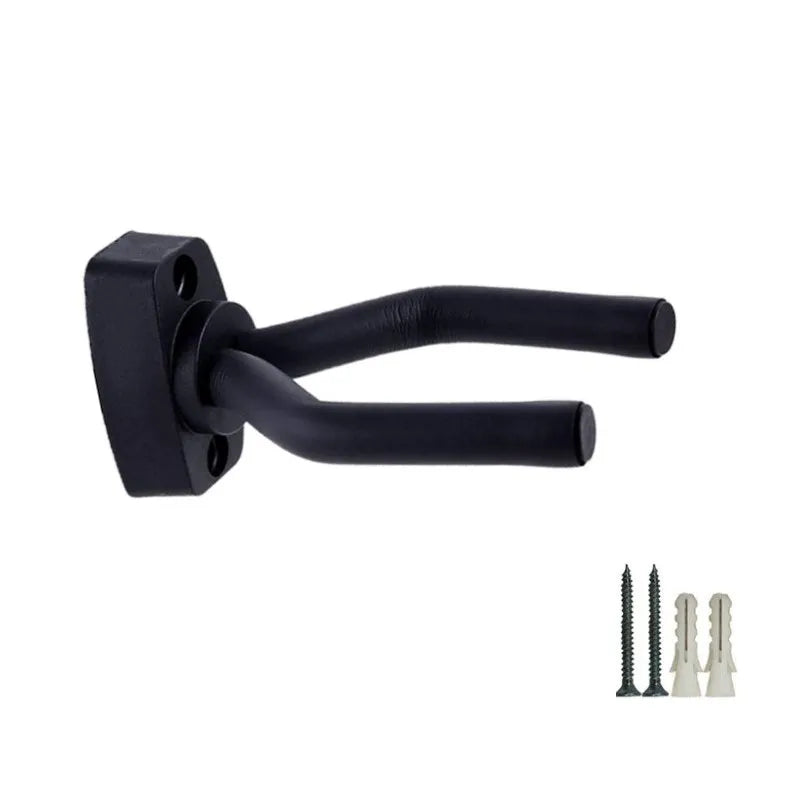 Metal Guitar Wall Hanger — Non-Slip Hook Stand for Guitar, Ukulele, Violin & Bass