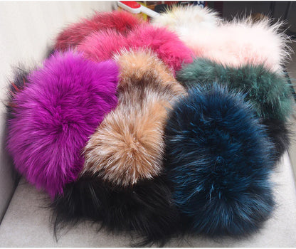 2025 Real Fox Fur Scarf and Headband – Luxury Winter Neck Warmer for Women, 100% Natural Fur, Elastic Ring Muffler