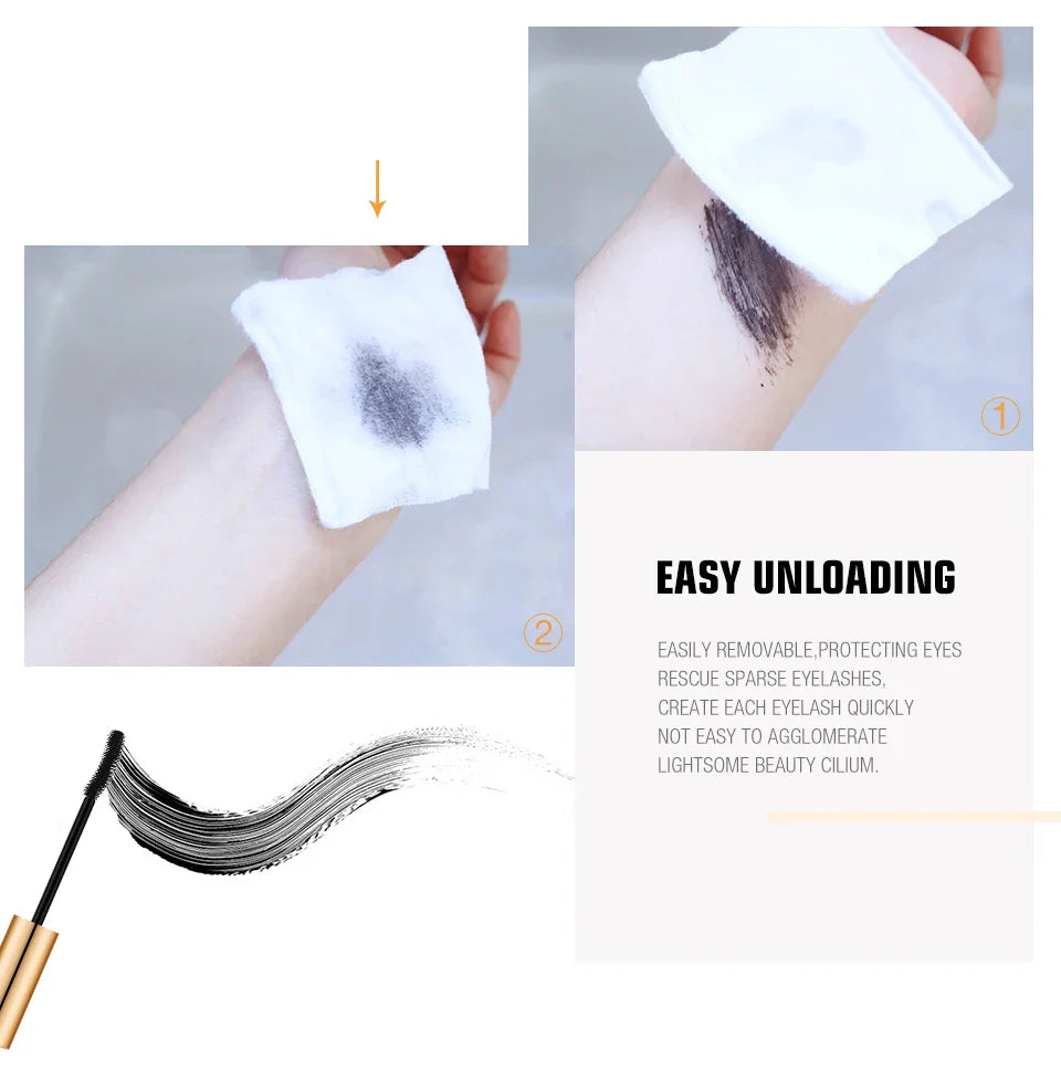 O.TWO.O 3D Fiber Thick Lengthening Mascara – Long Black Lash Eyelash Extension with Brush, Professional Eye Cosmetics