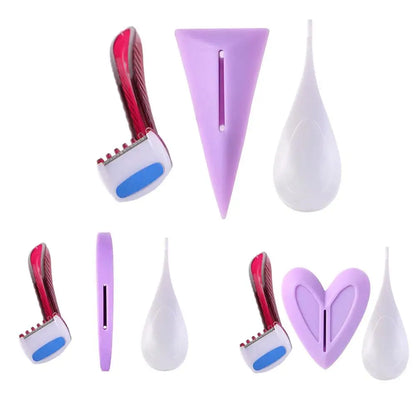 Bikini Shaving Stencil Set for Women — Intimate Pubic Hair Razor & Shaping Tool