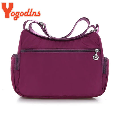 Yogodlns Oxford Waterproof Shoulder Bag – Women’s Casual Crossbody, Large Capacity Multifunction Messenger & Shopping Handbag
