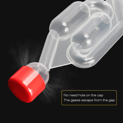3PCS S-Shape Airlocks for Homebrewing – Bubble Airlock Carboys Stopper & Fermenter Seal Valve with Food-Grade Grommets for Wine Making