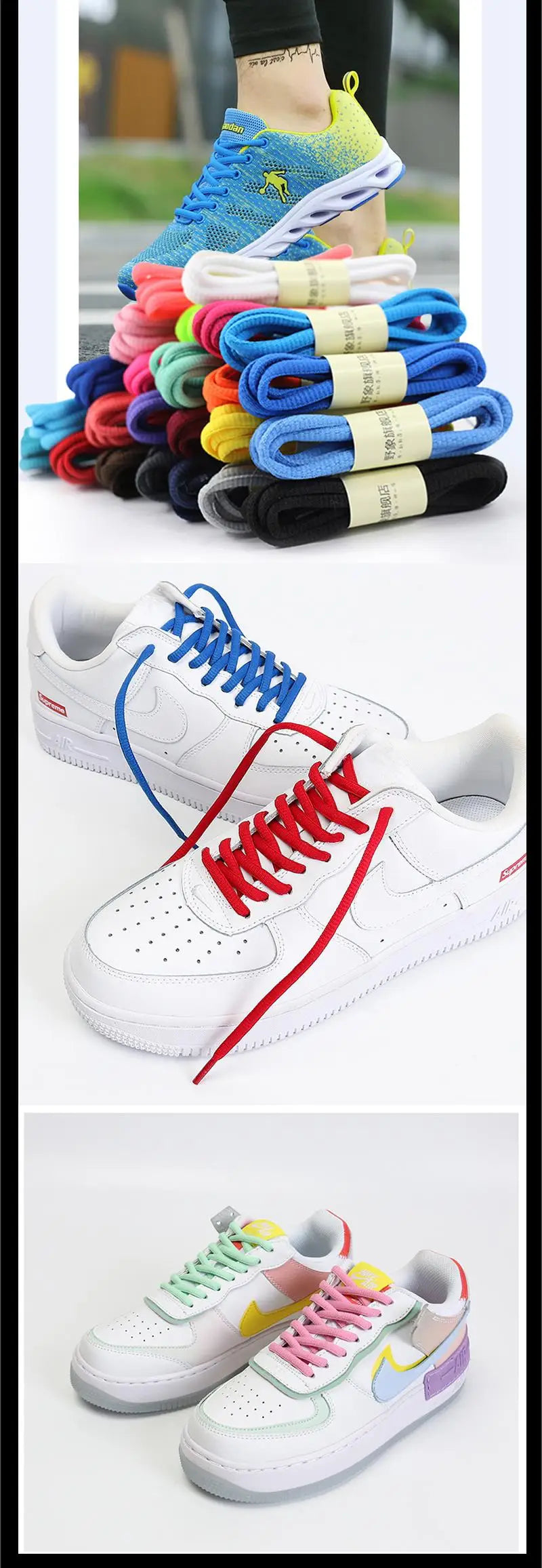 Classic Round Shoelaces – High-Quality Multi-Color Sport & Casual Shoe Laces for Men & Women