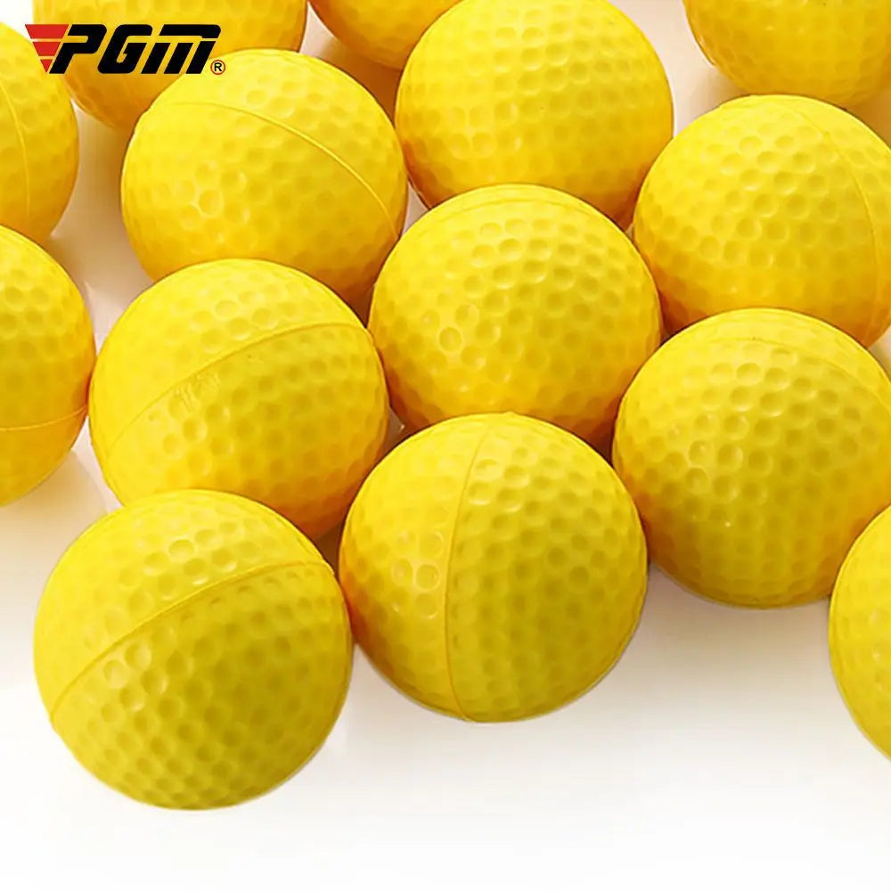 10pcs Yellow PU Foam Golf Balls – Sponge Elastic Indoor & Outdoor Practice Training Balls