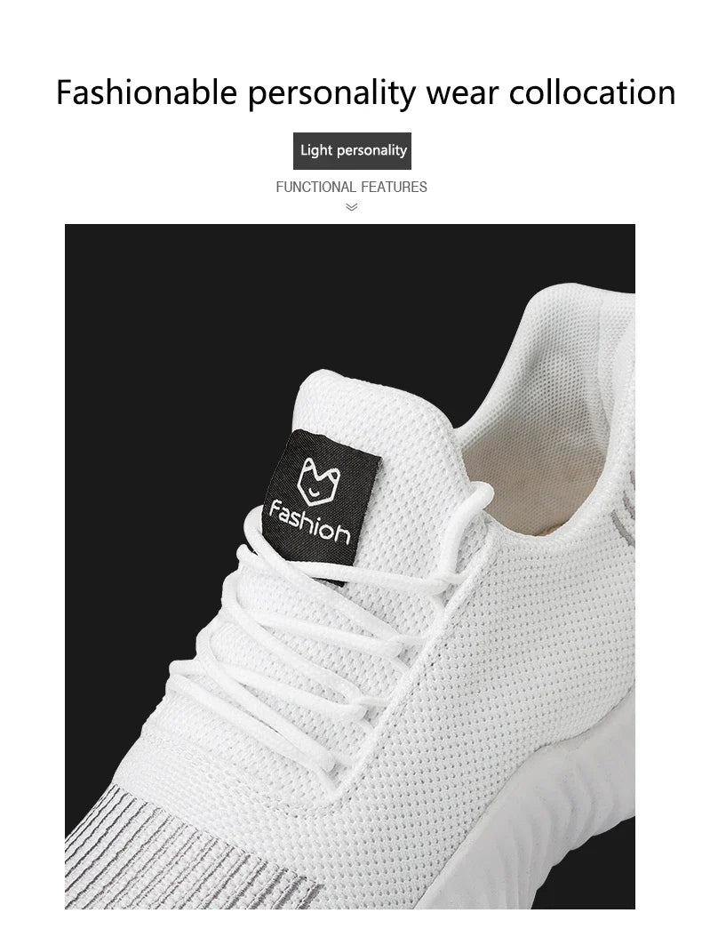 Men's White Sneakers – Casual Walking & Running Shoes, Plus Size 49, Tennis Masculino