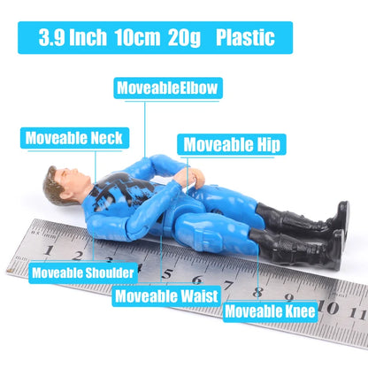 1/18 Scale 3.75" Motorcycle Racer Action Figure – Villopoto #5, Dungey #199, Pastrana Bike Model Collectible Toy