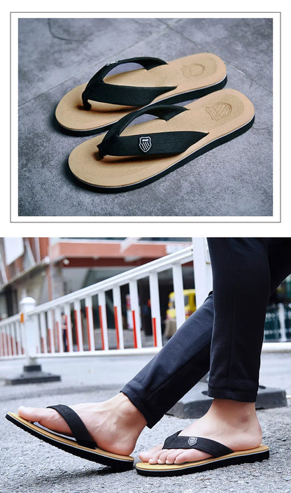 Men's Summer Sandals – High-Quality Anti-Slip Flip Flops, Casual Beach Shoes, Zapatos Hombre Slippers