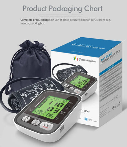 KIUZOU Upper Arm Automatic Blood Pressure Monitor – Sphygmomanometer for Accurate Arterial Pressure Measurement