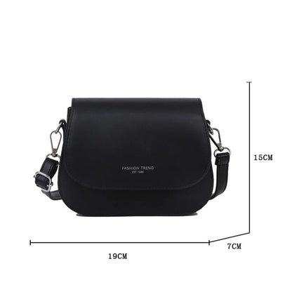Women's Crossbody Bag – Solid Color Fashionable Retro Flipped Design, Casual and Simple Style