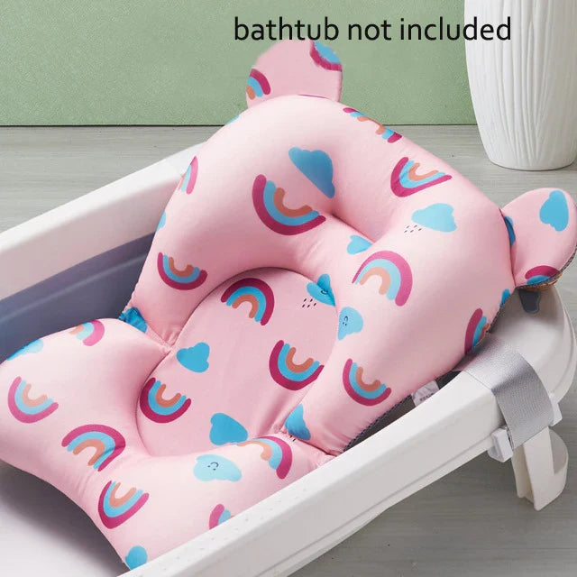 Non-Slip Baby Bath Cushion – Newborn Safety Support Pad & Soft Bathtub Mat