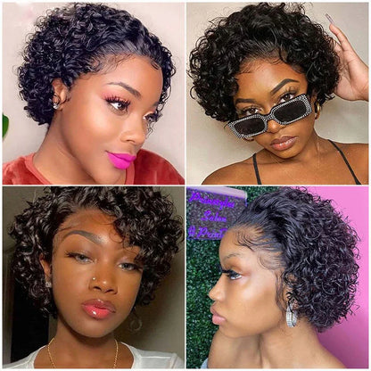 Code Calla Bouncy Curly Hair Bundles – Double Draw 6-inch Short Cut Remy Human Hair Extensions in Natural Black & Brown