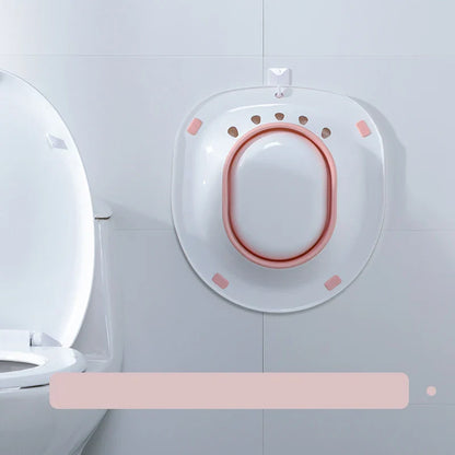 Woman's Folding Toilet Bidet Postpartum Bath Seat - Self-Cleaning Hip Irrigator for Perineum Soaking - Hemorrhoid Treatment Care