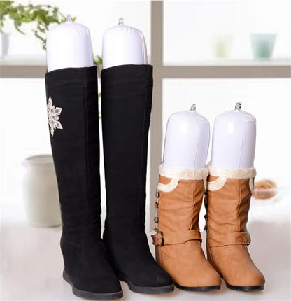 2PCS Plastic Shoe Hangers – Inflatable Long Boot Holders, 32cm & 50cm Shoe Stand, Stretcher, Support & Shaper Shoe Trees