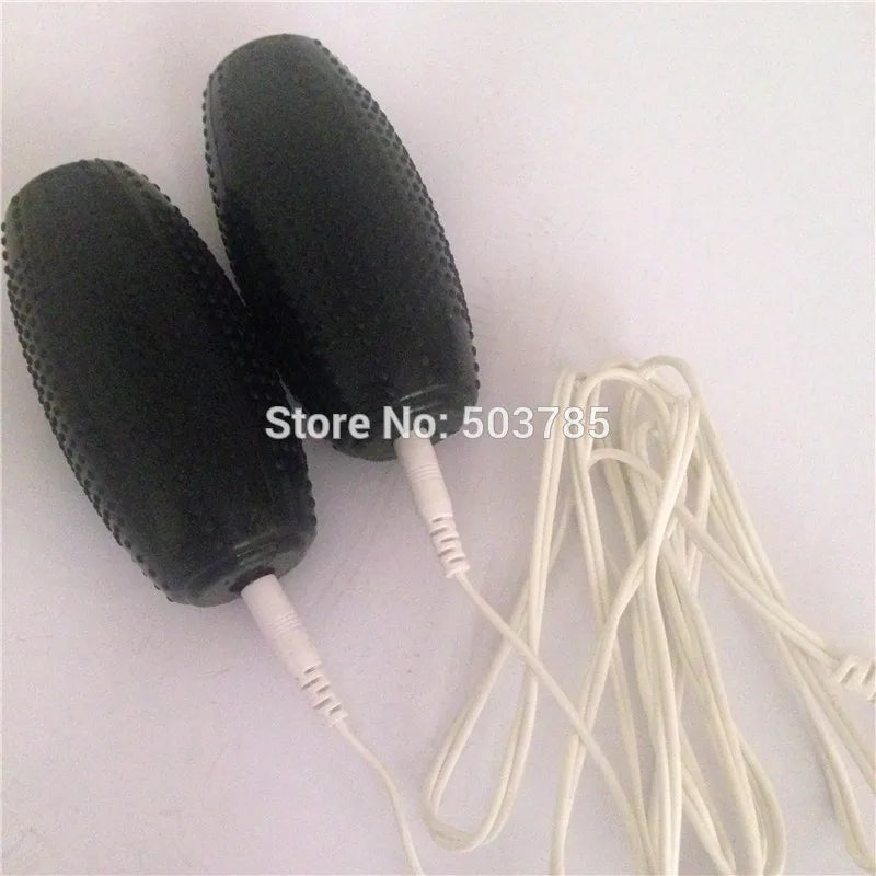 Electric Hand Electrode Massage Ball — EMS TENS Therapy Massager with Leading Wire, Fun Spoof Game Toy