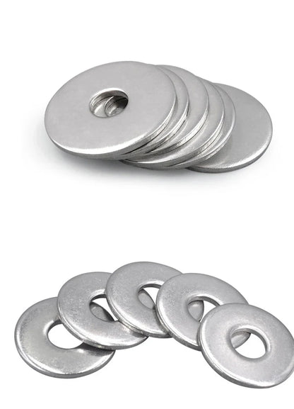 2/50pcs M2.5-M16 A2-70 304 Stainless Steel Oversized Flat Washers — Large Wide Plain Gaskets